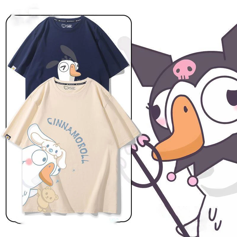 Sanrio Cinnamoroll Co Branded Goose Duck Pure Cotton T-Shirt Kawaii Creative Design Short Sleeves Comfortable Large Size
Sanrio Cinnamoroll Co Branded Goose Duck Pure Cotton T-Shirt Kawaii Creative Design Short Sleeves Comfortable Large Size