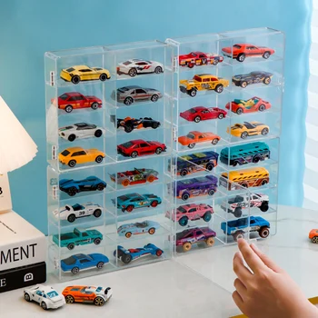 Armazenamento Oculto para o Apoio de Braço do Tesla Model Y: Otimize o Interior do Seu Veículo 8 1:32 /1:64Toy Car Model Acrylic Storage Box Blocks Storage Rack Children's Small Car Display Case Stackable Dustproof Cabinet