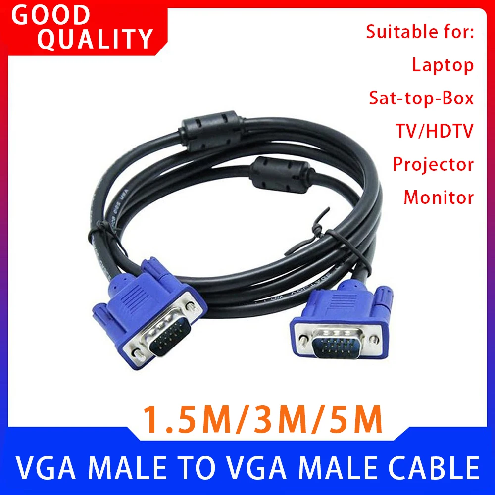 【Fast Ship】1.5M/3M/5M Vga To Vga Cable HD 15Pin Male To Male Cable Vga Adapter For Computer/Projector/Monitor/Pc/Tv
【Fast Ship】1.5M/3M/5M Vga To Vga Cable HD 15Pin Male To Male Cable Vga Adapter For Computer/Projector/Monitor/Pc/Tv