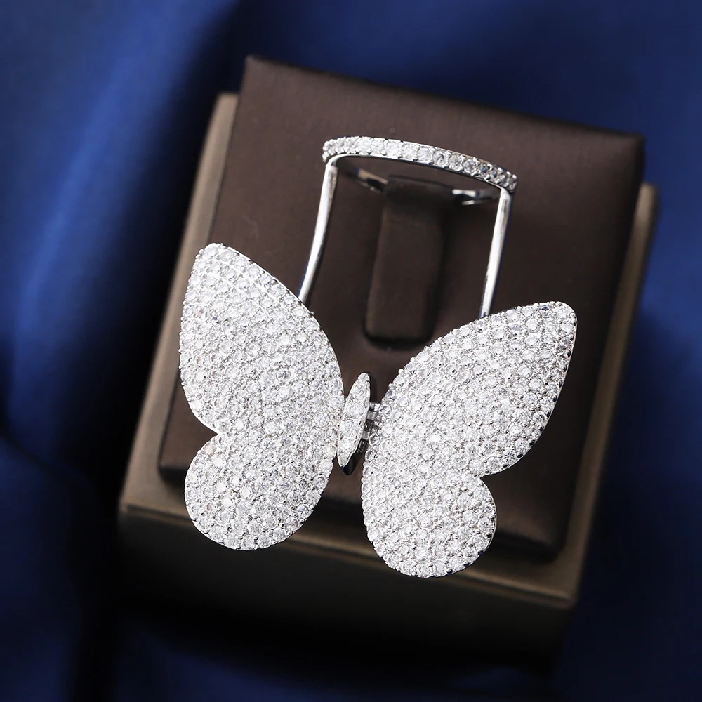 Cute Luxury Open Butterfly Ring Ultra Fashion Ladies Jewelry Sparkling Beautiful Gift Party Classic Cubic Zirconia Accessory
Cute Luxury Open Butterfly Ring Ultra Fashion Ladies Jewelry Sparkling Beautiful Gift Party Classic Cubic Zirconia Accessory