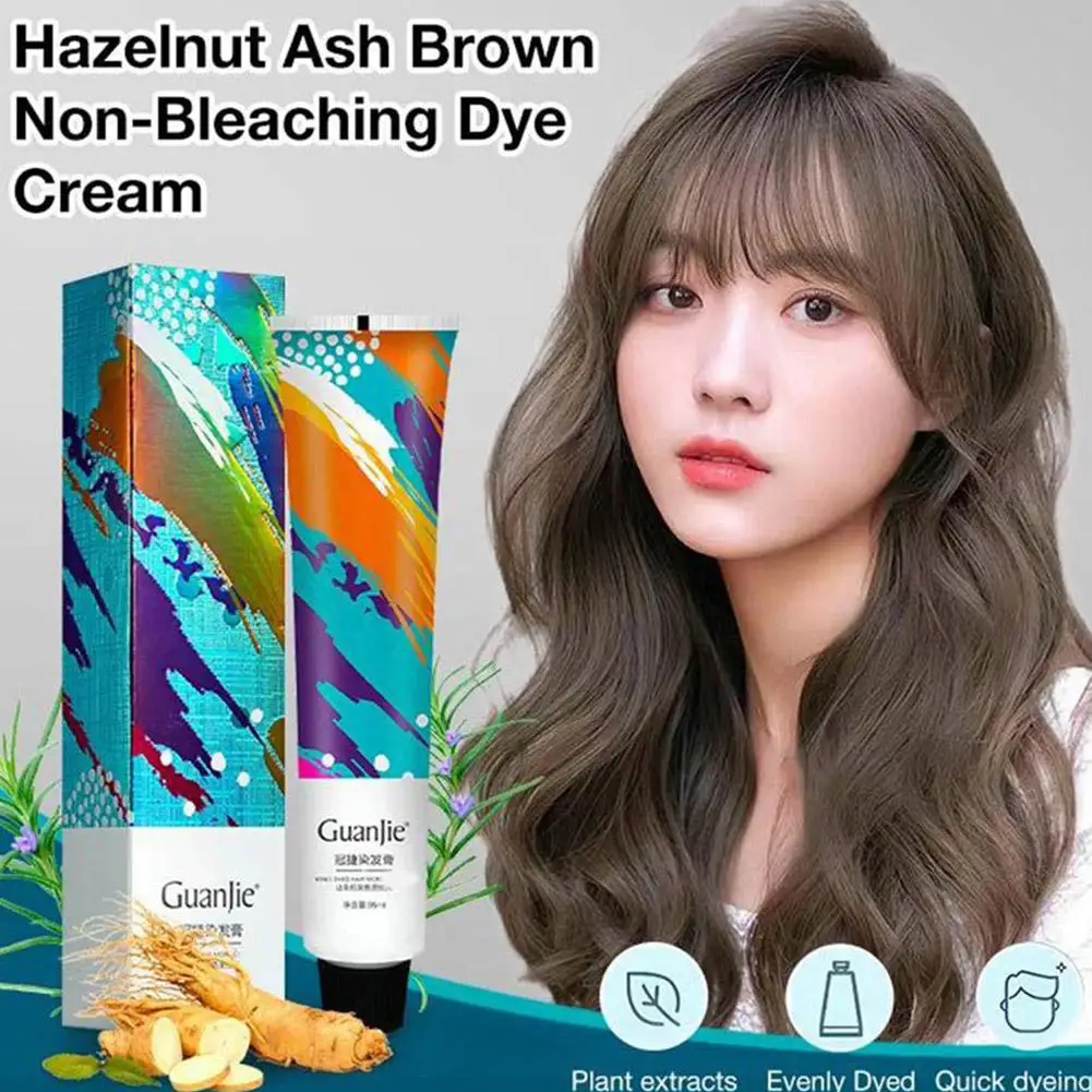 Plant hair dye Hazelnut Ash Brown Non-Bleaching Dye Cream Permanent Hair Color Instant Dye for Hair P4F7
Plant hair dye Hazelnut Ash Brown Non-Bleaching Dye Cream Permanent Hair Color Instant Dye for Hair P4F7