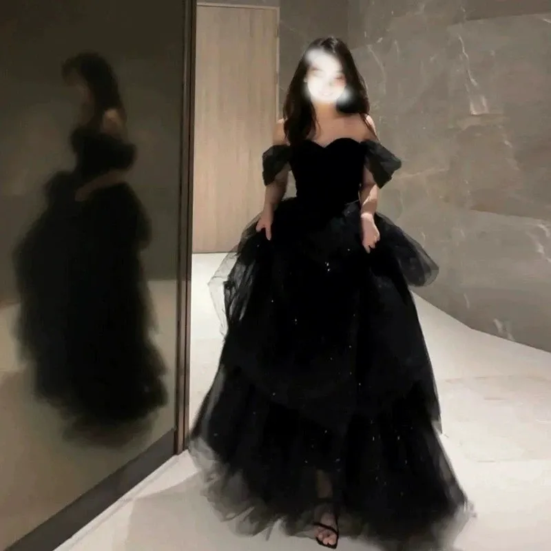 Black Evening Dress New Light Luxury Minority off-Shoulder Adult Ceremony Graduation Performance Women
Black Evening Dress New Light Luxury Minority off-Shoulder Adult Ceremony Graduation Performance Women