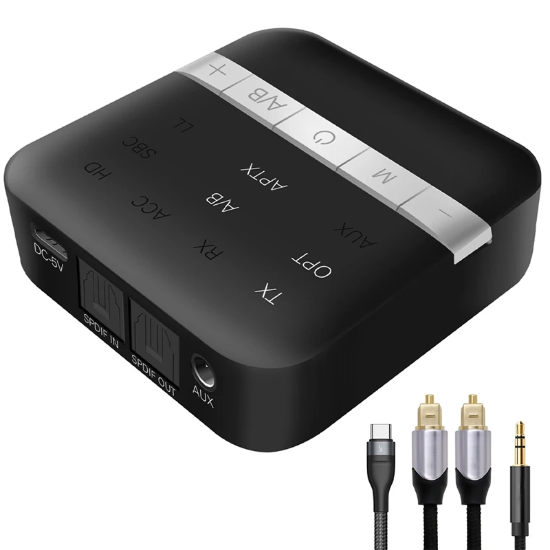 Optical Fiber Bluetooth Adapter, Bluetooth 5.0 Transmitter And Receiver Combo For TV, CD, Home Theater And Other Devices
Optical Fiber Bluetooth Adapter, Bluetooth 5.0 Transmitter And Receiver Combo For TV, CD, Home Theater And Other Devices