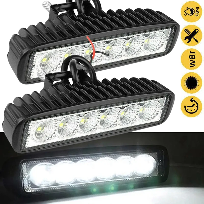6 LED 18W Car LED Work Light DRL High Brightness Spotlight Offroad Automobile Truck Driving Headlight Fog Lamp 12V
6 LED 18W Car LED Work Light DRL High Brightness Spotlight Offroad Automobile Truck Driving Headlight Fog Lamp 12V