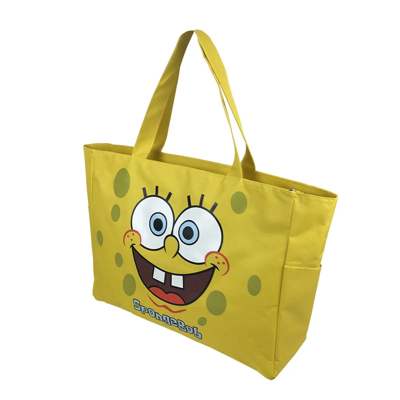 

Spongebob Fashional Purses and Handbags Canvas Bag Cartoon Waterproof Travel Box High Capacity Foldable Printed Shopping Case