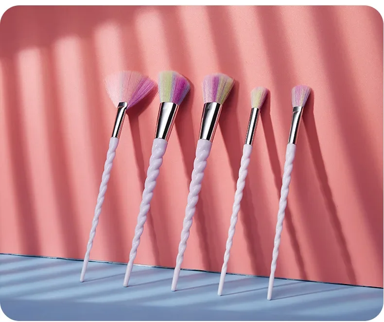 

Unicorn Makeup Brushes Sets 10pcs Maquiagem Foundation Powder Cosmetic Blush Eyeshadow Women Beauty Glitter Make Up Brush Tools