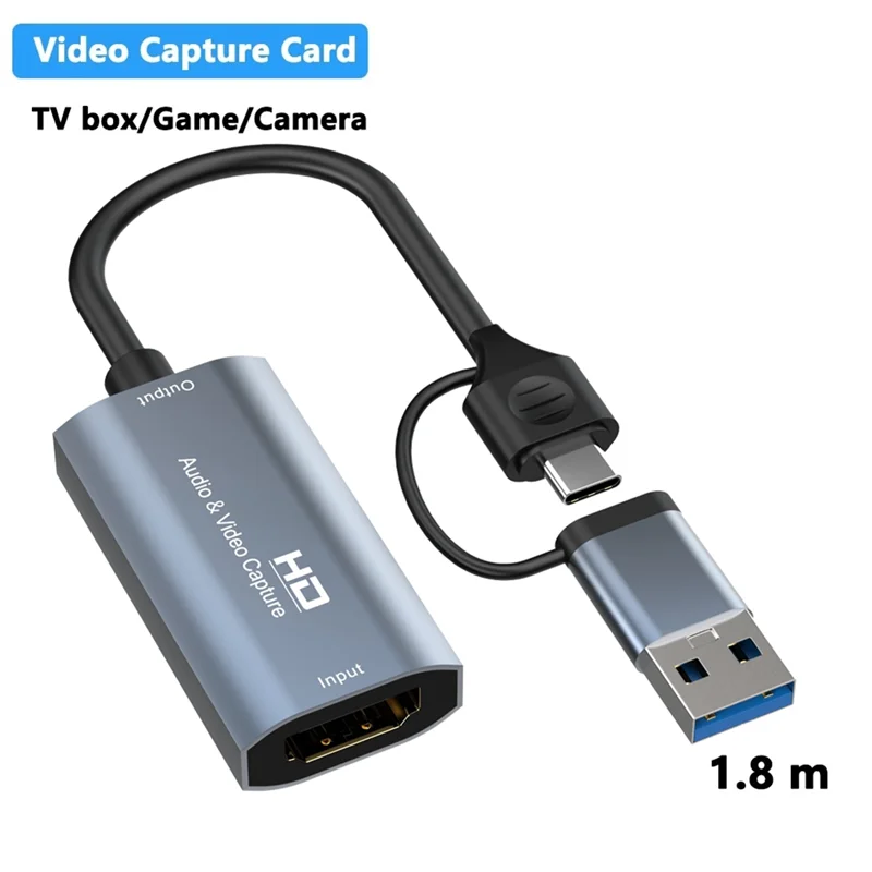 4K HDMI-Compatible to Type-C+USB Video Capture Card 1080P USB Computer Game Live Audio Video Capture Card 4K
4K HDMI-Compatible to Type-C+USB Video Capture Card 1080P USB Computer Game Live Audio Video Capture Card 4K