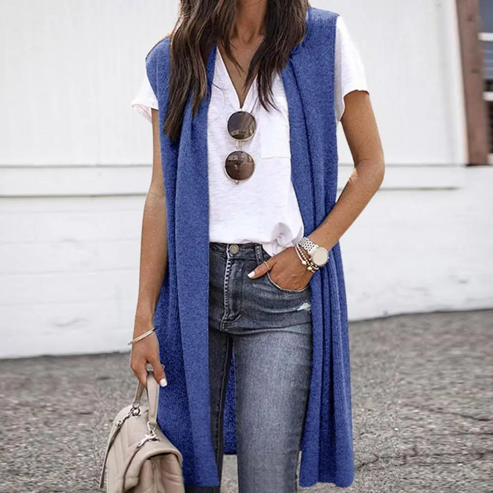 Women Sleeveless Cardigan Women Mid Length Cardigan Elegant Sleeveless Women's Mid-length Vest Coat Soft Breathable for Casual
Women Sleeveless Cardigan Women Mid Length Cardigan Elegant Sleeveless Women's Mid-length Vest Coat Soft Breathable for Casual