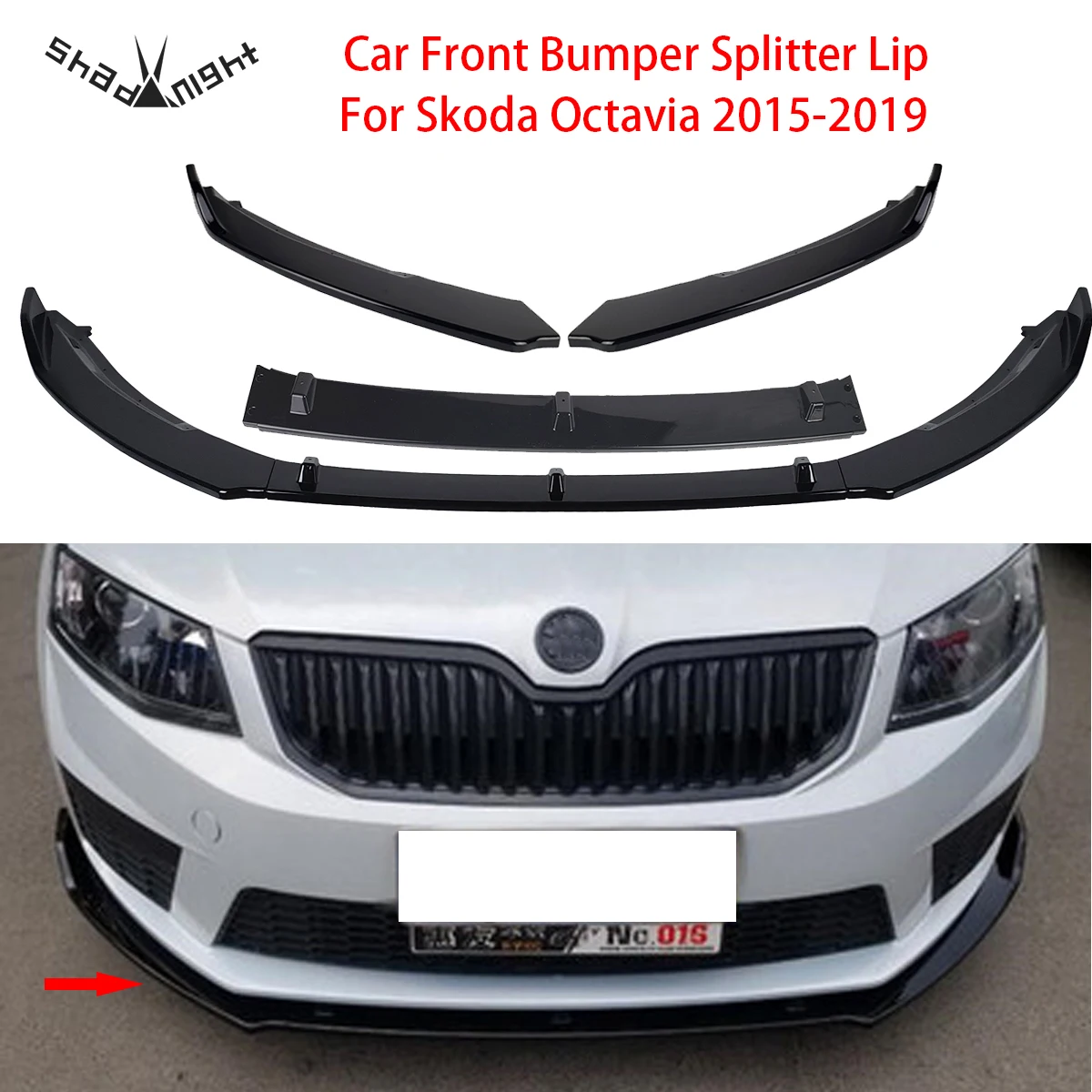 3PCS Car Front Bumper Splitter Lip Spoiler Diffuser Protector Guard Body Kit Trim For Skoda Octavia 2015-2019
3PCS Car Front Bumper Splitter Lip Spoiler Diffuser Protector Guard Body Kit Trim For Skoda Octavia 2015-2019