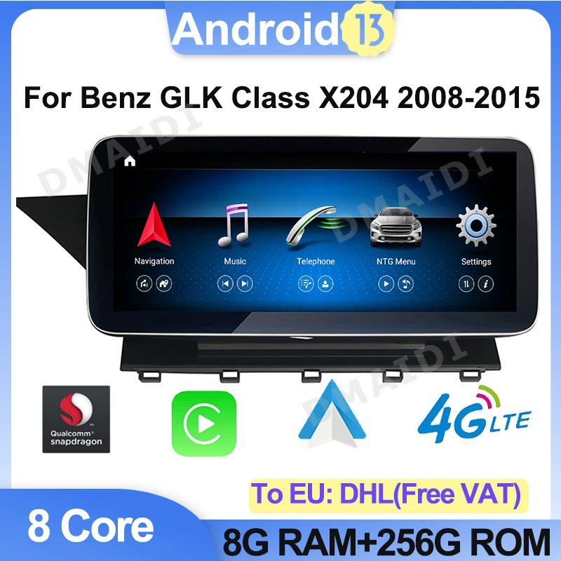 12.5" Snapdragon 8+256G For Mercedes Benz GLK X204 08-15 GPS Navigation Car Video Player Bluetooth Multimedia Screen DVD Radio 
12.5" Snapdragon 8+256G For Mercedes Benz GLK X204 08-15 GPS Navigation Car Video Player Bluetooth Multimedia Screen DVD Radio