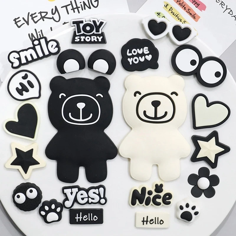 Miniso Popular Black And White Smiling Teddy Bear Shoe Buckle Charm Pvc Shoe Decorations Diy Clogs Christmas And Birthday Gift
Miniso Popular Black And White Smiling Teddy Bear Shoe Buckle Charm Pvc Shoe Decorations Diy Clogs Christmas And Birthday Gift