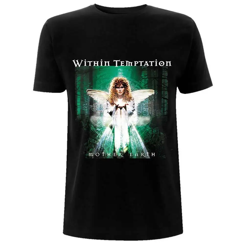 Мужская приталенная черная футболка с принтом на спине Мать Земля 
Мужская приталенная черная футболка с принтом на спине Мать Земля