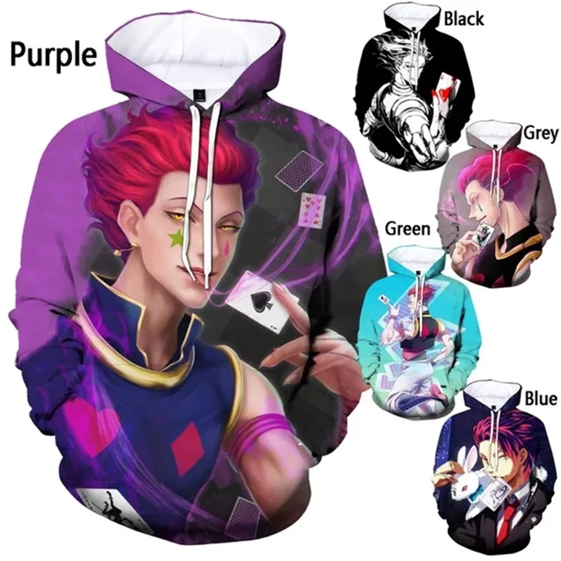 Hot Anime Hunter X Hunter Hisoka Graphic Hoodie For Men 3D Printed Loose Overiszed Pullovers Sweatshirt Children's Cartoon Hoody
Hot Anime Hunter X Hunter Hisoka Graphic Hoodie For Men 3D Printed Loose Overiszed Pullovers Sweatshirt Children's Cartoon Hoody