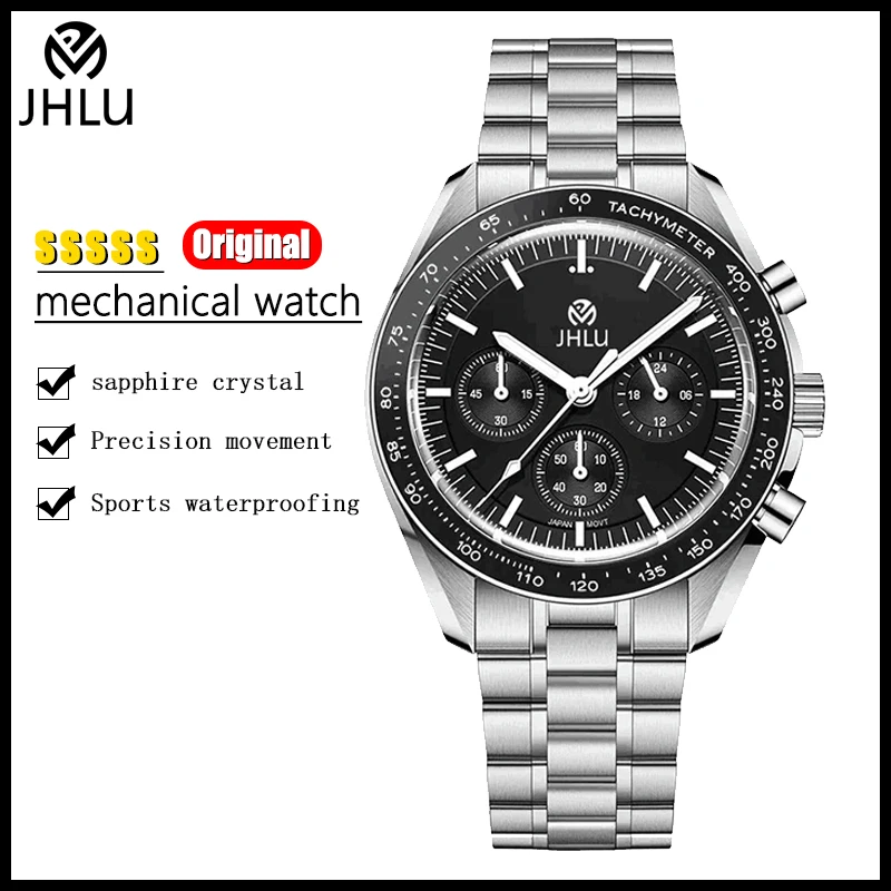 

Original Jhlu Top Brand Men Watche Luxury Automatic Quartz Chronograph Waterproof Sport Stainless Steel Clock Relogio Watch Men