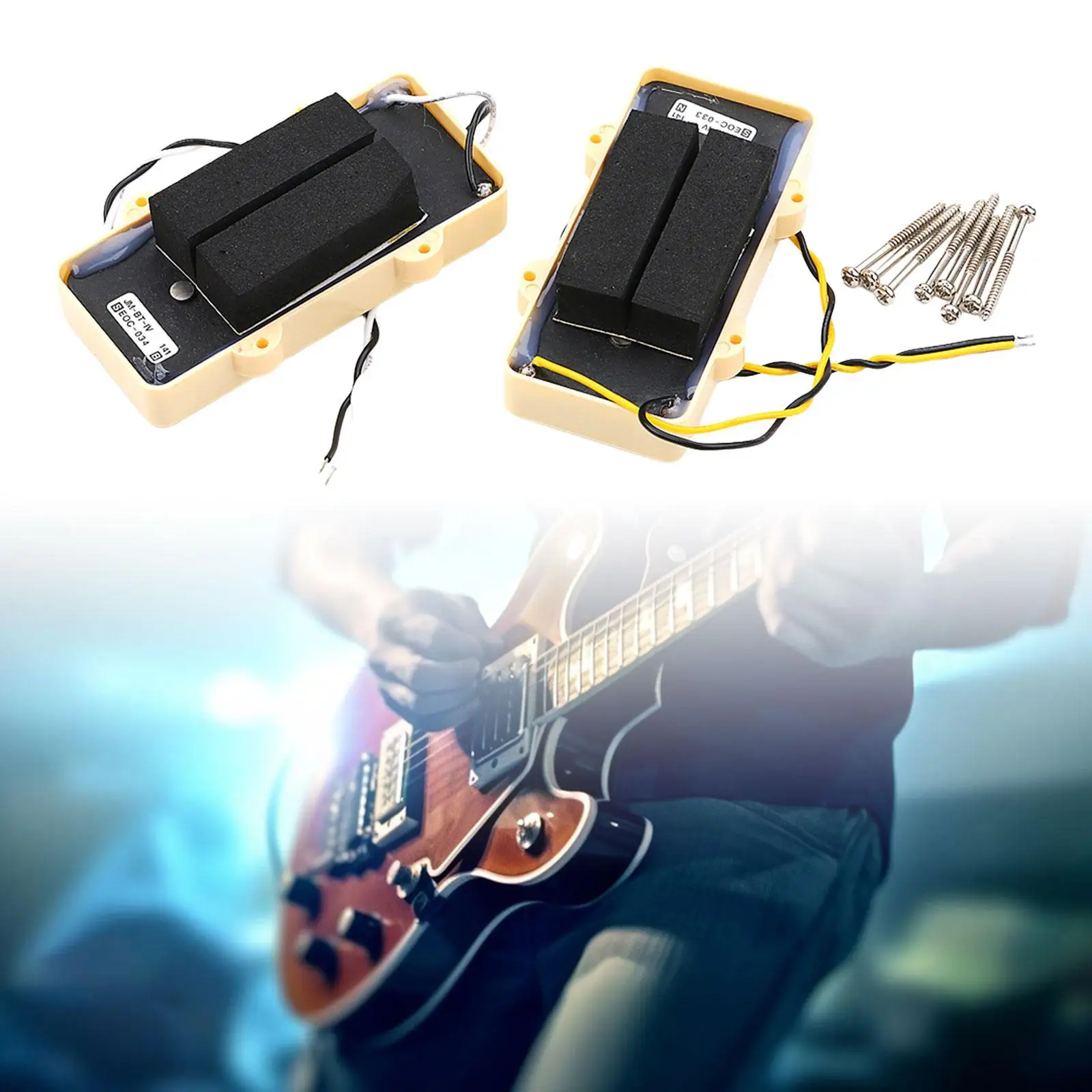 2x Neck Bridge Pickups Bridge Pickups Electric Bass Guitar Fittings for Guitar Bridge Pickup Accessories Replacement Parts Accs
2x Neck Bridge Pickups Bridge Pickups Electric Bass Guitar Fittings for Guitar Bridge Pickup Accessories Replacement Parts Accs