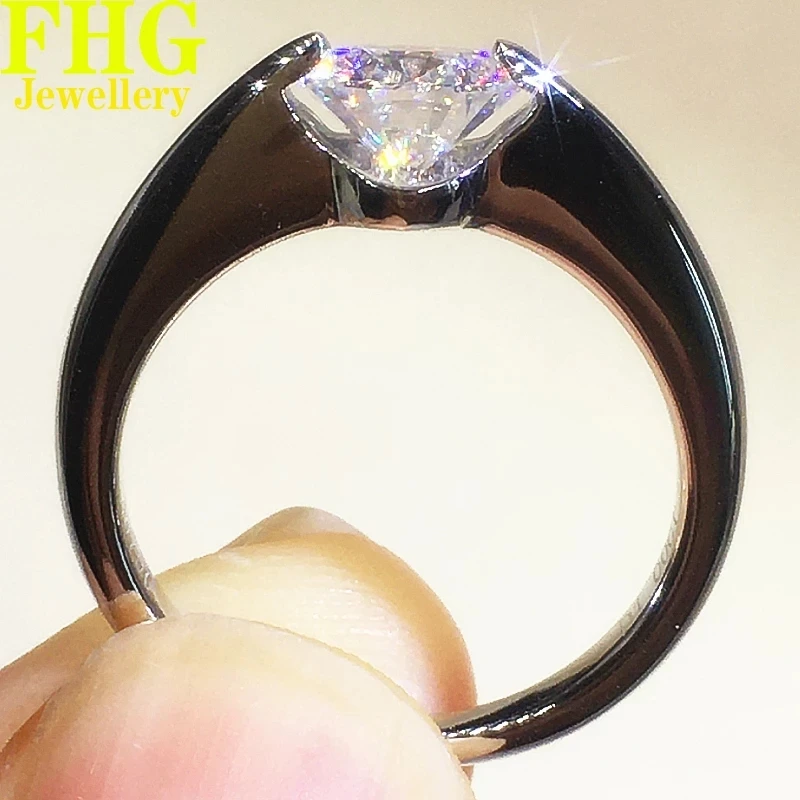

1 2 3 4 5 Carat Solid 100% 18K/14K/9K White Gold Ring DVVS Moissanite Diamonds Round Wedding Party Engagement Anniversary Ring