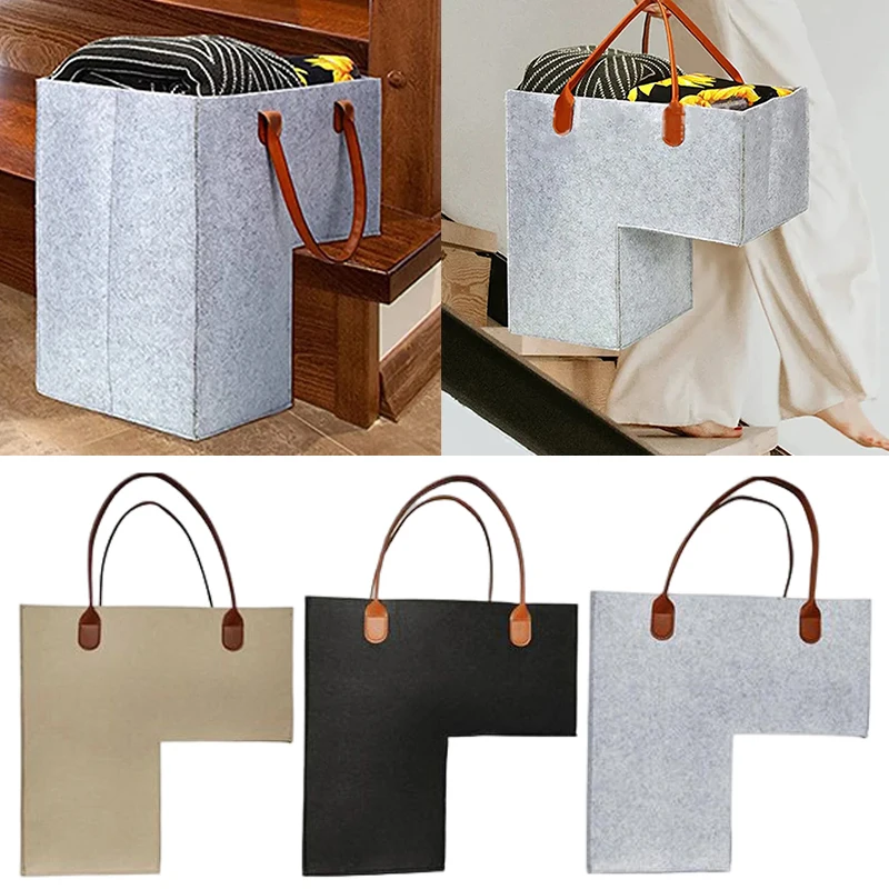 Stair Basket with Leather Handles For Wooden Stairs Staircase Basket Felt Storage Basket Basket Organizer For Office Foldable
Stair Basket with Leather Handles For Wooden Stairs Staircase Basket Felt Storage Basket Basket Organizer For Office Foldable