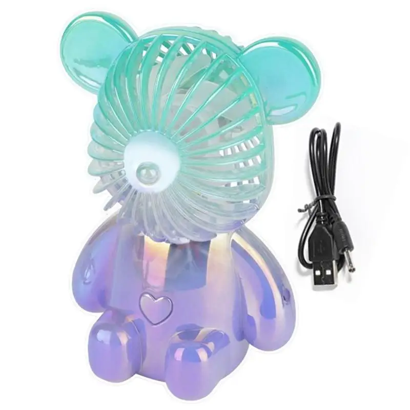 Cartoon Bear Fan Electroplating Colorful Violent Bear Student Fan Portable Creative Desktop Mute USB Charging Handheld Fan
Cartoon Bear Fan Electroplating Colorful Violent Bear Student Fan Portable Creative Desktop Mute USB Charging Handheld Fan