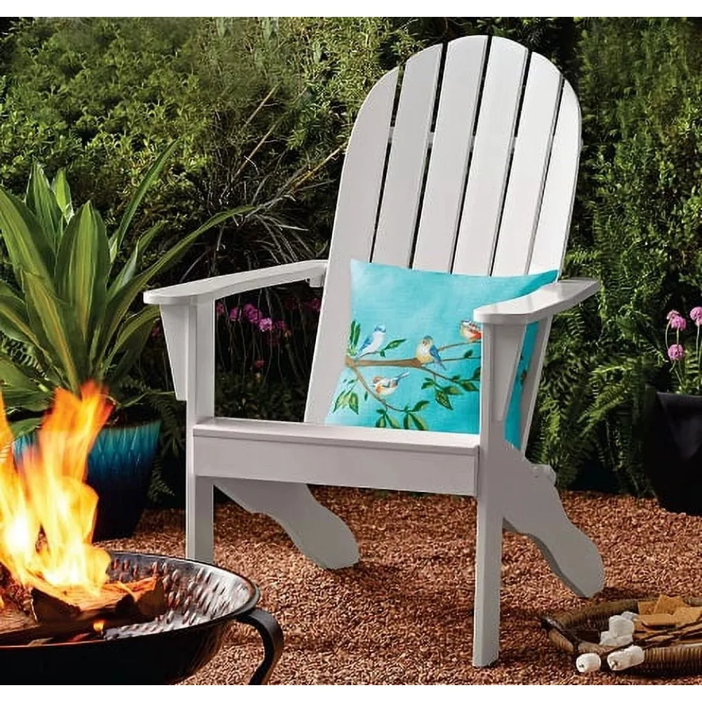 Wood Outdoor Adirondack Chair, White Color
Wood Outdoor Adirondack Chair, White Color
