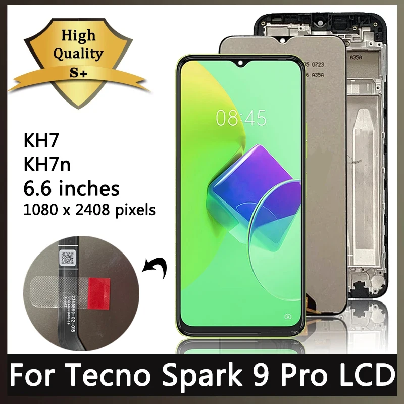 ЖК-дисплей Spark9 Pro KH7 KH7n для Tecno Spark 9 Pro 9Pro, дисплей с сенсорным экраном и дигитайзером в сборе, замена панели
ЖК-дисплей Spark9 Pro KH7 KH7n для Tecno Spark 9 Pro 9Pro, дисплей с сенсорным экраном и дигитайзером в сборе, замена панели
