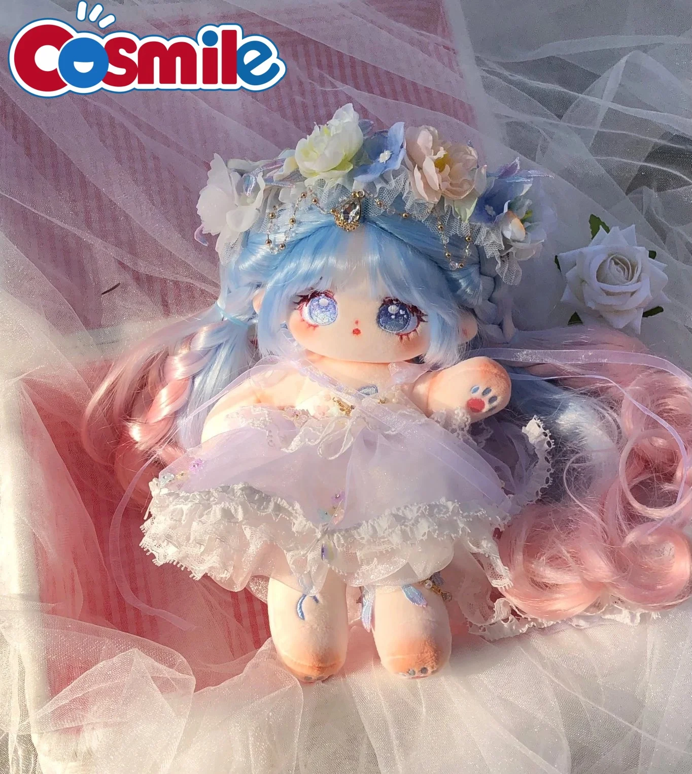 

Cosmile Monster Lolita Soft Silk Wig Girl Plush 20cm 28cm Doll Body Toy Clothes Cosplay Anime Accessories Cute W