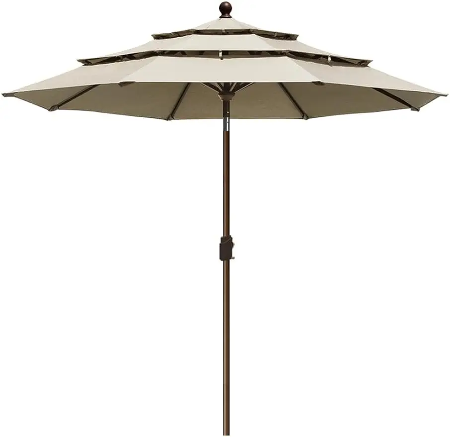 

EliteShade USA 10-Year-Non-Fading Sunumbrella 9Ft 3 Tiers Market Umbrella Patio Umbrella Outdoor Table Umbrella with Ventilation