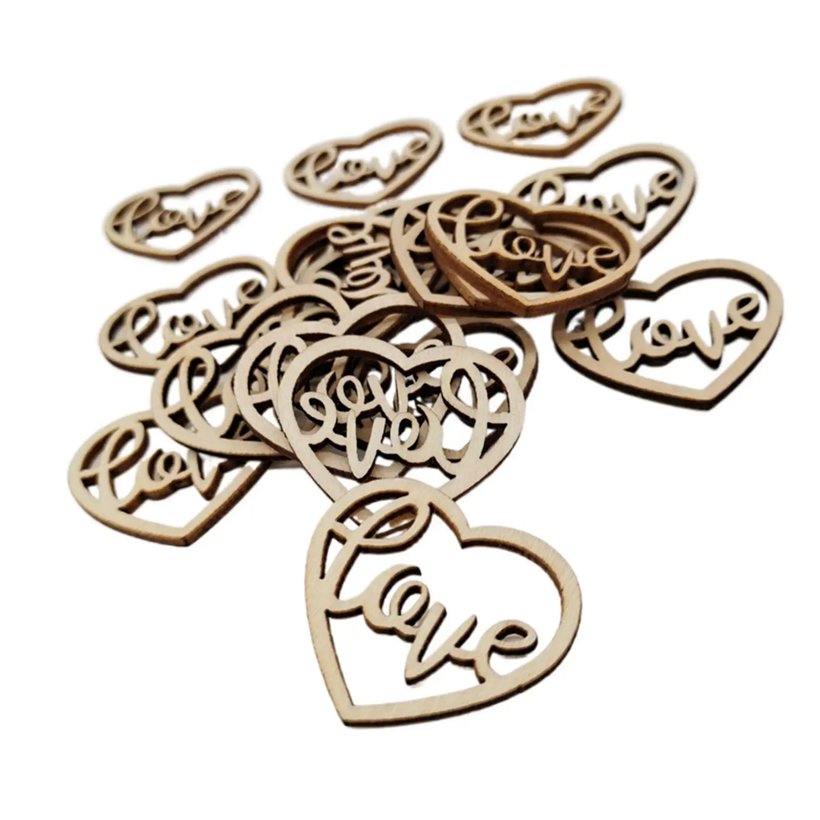 50Pcs Letter Love Wood Slices DIY Hollow Out Decoration Wood Chips for Birthday Pendant Valentine Day Crafting Party Favors
50Pcs Letter Love Wood Slices DIY Hollow Out Decoration Wood Chips for Birthday Pendant Valentine Day Crafting Party Favors