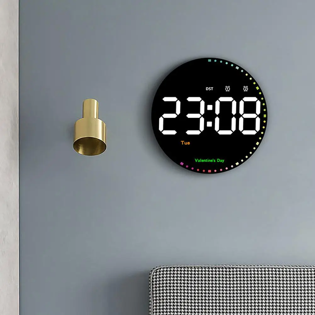 Large Screen LED Digital Wall Clock Temperature Date Display Hanging Electronic Alarm Clock with Remote for Bedroom Home De U4M7
Large Screen LED Digital Wall Clock Temperature Date Display Hanging Electronic Alarm Clock with Remote for Bedroom Home De U4M7