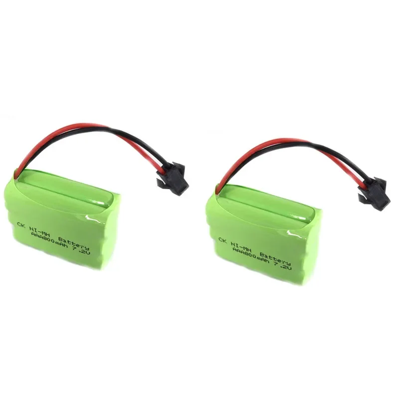 Lot 2pcs Durable Double-deck 7.2V 800mAh 6x AAA Rechargeable Ni-MH RC Battery Pack for Remote Robot Boat Car Toys with Clip Plug
Lot 2pcs Durable Double-deck 7.2V 800mAh 6x AAA Rechargeable Ni-MH RC Battery Pack for Remote Robot Boat Car Toys with Clip Plug