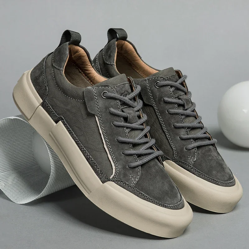 Luxury Brand Mens Fashion Shoes Genuine Leather Men Sneakers Lace Up Comfortable Casual Shoes new Non-Slip Male Skateboard Flats
Luxury Brand Mens Fashion Shoes Genuine Leather Men Sneakers Lace Up Comfortable Casual Shoes new Non-Slip Male Skateboard Flats