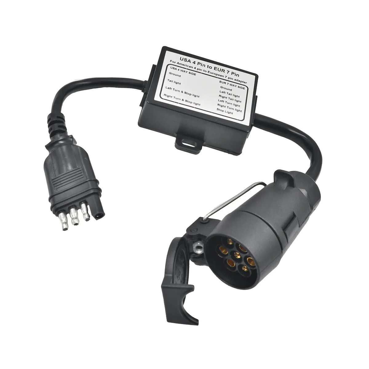 Соединитель прицепа, США, 4-контактный плоский штекер в фоторазъем, от 4 до 7, адаптер цепи преобразователя прицепа
Соединитель прицепа, США, 4-контактный плоский штекер в фоторазъем, от 4 до 7, адаптер цепи преобразователя прицепа