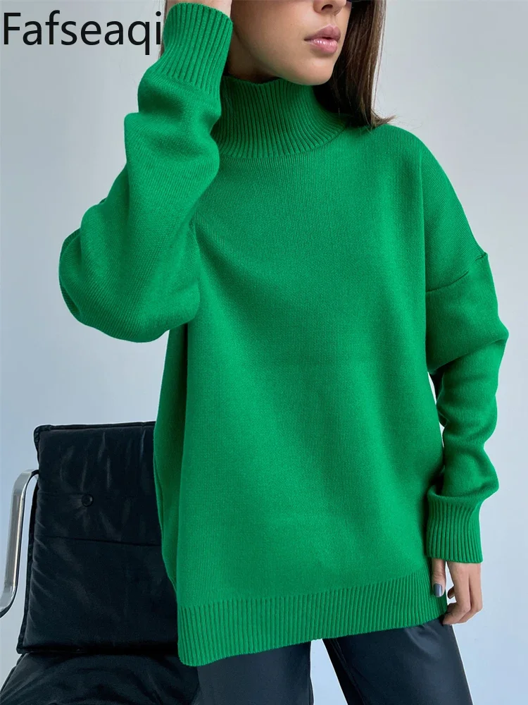 Winter Green Women's Turtleneck Sweater 2024 Basic Soft Oversized Knitted Sweaters for Women Pink Thick Warm Pullovers Jumpers
Winter Green Women's Turtleneck Sweater 2024 Basic Soft Oversized Knitted Sweaters for Women Pink Thick Warm Pullovers Jumpers