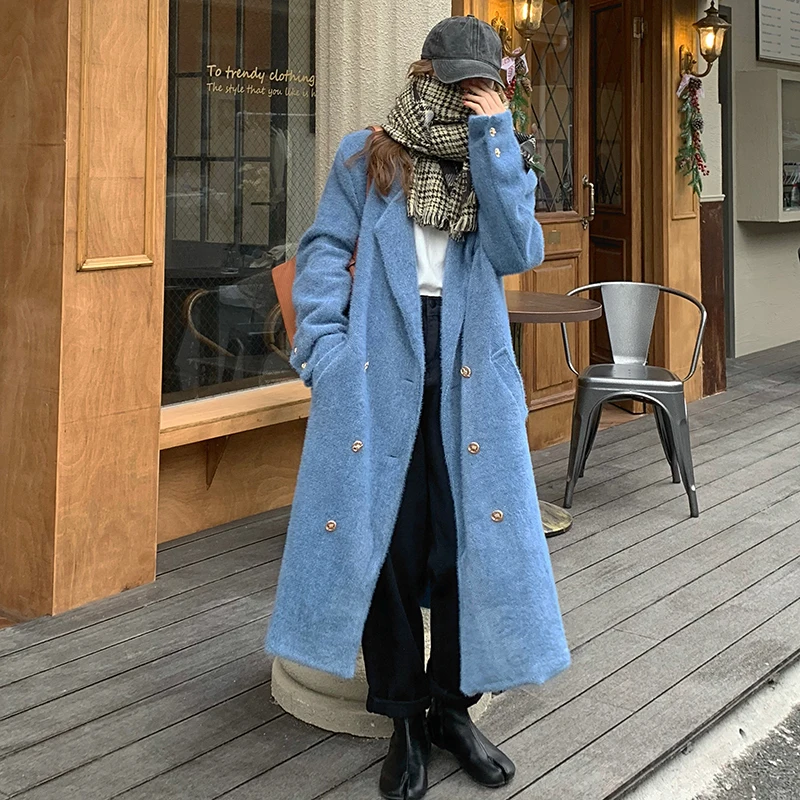 2023 Trench Coat Korean Version Loose Vintage Single Breasted Thickened Medium Long Woolen Warm Clothes For Women
2023 Trench Coat Korean Version Loose Vintage Single Breasted Thickened Medium Long Woolen Warm Clothes For Women
