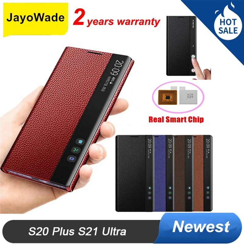 JayoWade Chip Phone Case Retro Lychee Leather Cover For Samsung Galaxy S20 Plus S20 Ultra 21 Ultra Window View Free-flip Smart
JayoWade Chip Phone Case Retro Lychee Leather Cover For Samsung Galaxy S20 Plus S20 Ultra 21 Ultra Window View Free-flip Smart