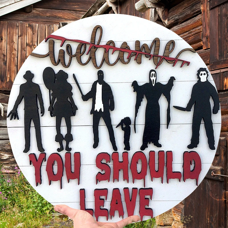2023 3D Horror Welcome Sign for Front Door Halloween Wreath Decoration Holiday Doorplate Horror Welcome Sign Wreath Home Decor
2023 3D Horror Welcome Sign for Front Door Halloween Wreath Decoration Holiday Doorplate Horror Welcome Sign Wreath Home Decor