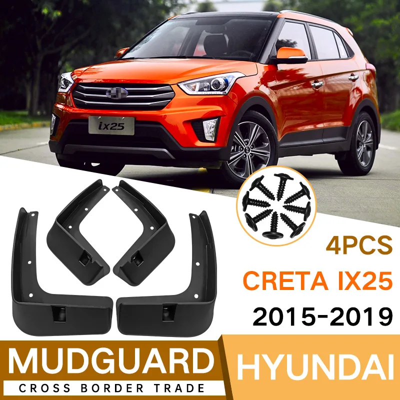 MudFlaps FOR HYUNDAI Creta ix25 2015-2019 car Splash Guards Fender Set Parts Front Rear MudFlaps Automotive Accessories
MudFlaps FOR HYUNDAI Creta ix25 2015-2019 car Splash Guards Fender Set Parts Front Rear MudFlaps Automotive Accessories