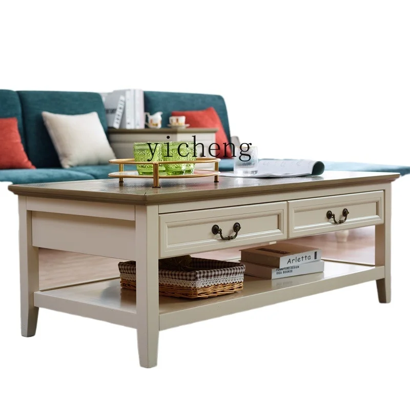 Xl Pastoral Solid Wood Coffee Table TV Cabinet Combination Small Apartment Rectangular Coffee Table
Xl Pastoral Solid Wood Coffee Table TV Cabinet Combination Small Apartment Rectangular Coffee Table