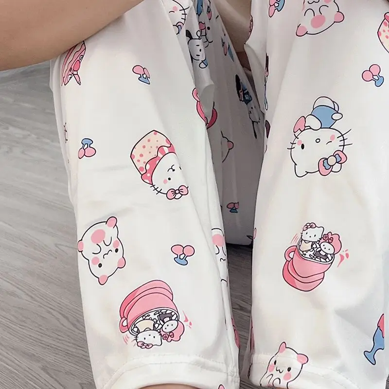 New Kawaii Sanrio Hello Kitty Pants Anime Cute Cartoon Comfort Home Sleepwear Pants Loose Lovely Casual Pants Summer Girl Toys
New Kawaii Sanrio Hello Kitty Pants Anime Cute Cartoon Comfort Home Sleepwear Pants Loose Lovely Casual Pants Summer Girl Toys