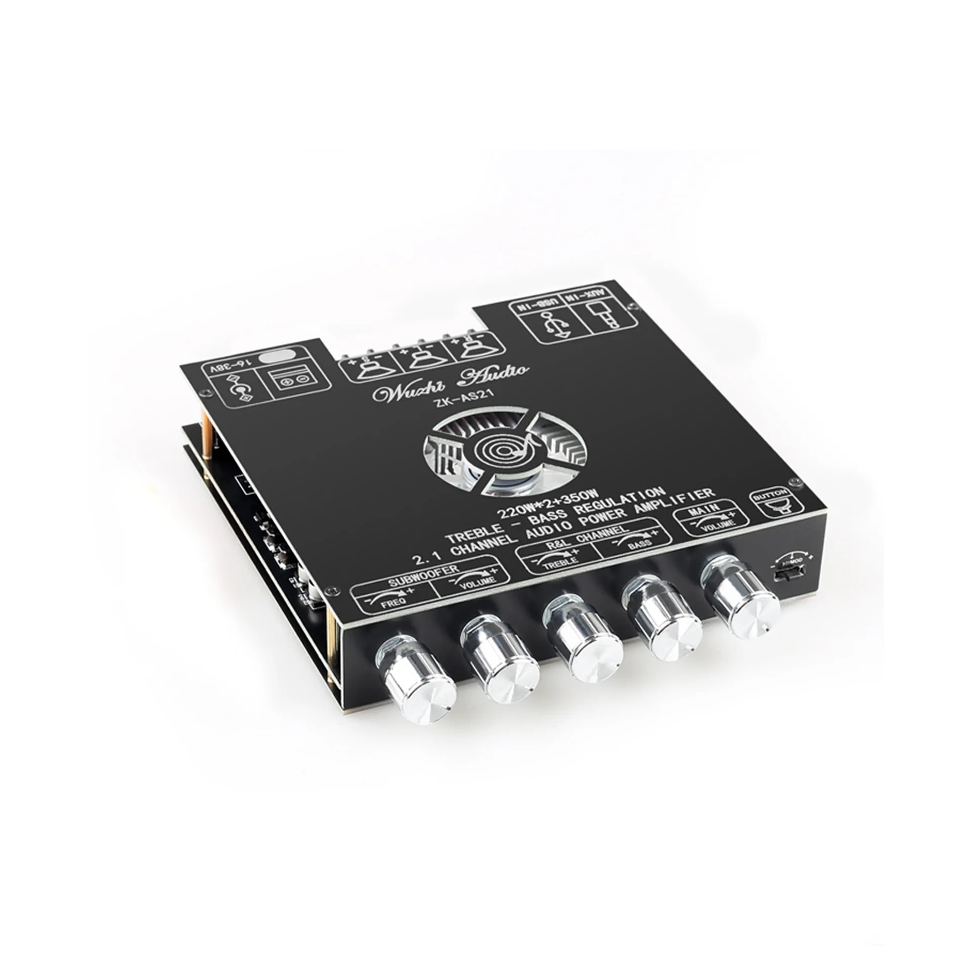 ZK-AS21 Bluetooth Amplifier Board 220W*2+350W Original TPA3255 Chip mini Desktop Amplifier
ZK-AS21 Bluetooth Amplifier Board 220W*2+350W Original TPA3255 Chip mini Desktop Amplifier