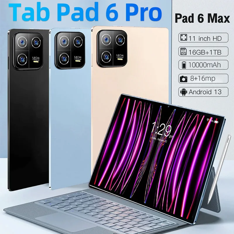 

Global Version New Original Tablets Android 13 Pad 6 Pro Snapdragon 888 16GB+1TB Tablet PC 5G Dual SIM Card or WIFI HD 4K Mi Tab