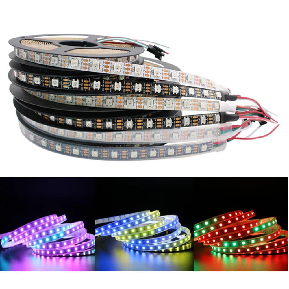 DC5V WS2811(WS2812B Update) RGB Led Strip Light 30/60/144 Pixels/Leds/m Dual-Signal Led Individual Addressable WS2812 IC
DC5V WS2811(WS2812B Update) RGB Led Strip Light 30/60/144 Pixels/Leds/m Dual-Signal Led Individual Addressable WS2812 IC