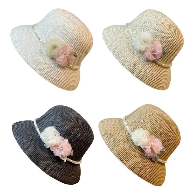 Sun Hat Handmade Straw Hat Elegant Pearl Sun Hat Surprise Gift for Girlfriend for Vacations French
Sun Hat Handmade Straw Hat Elegant Pearl Sun Hat Surprise Gift for Girlfriend for Vacations French