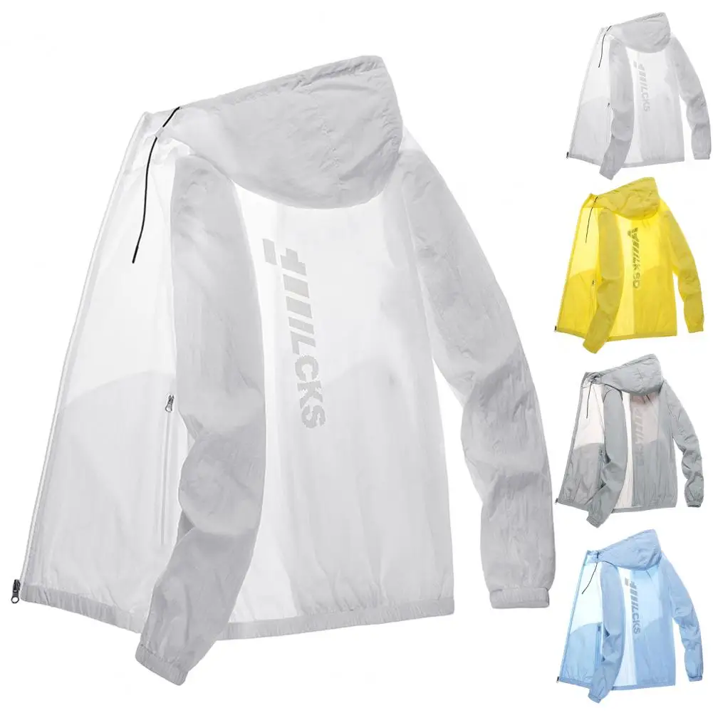 

Fashion Sun Protection Clothing Long Sleeve Sunscreen Shrinkable Cuffs Men Windproof Quick Drying Windbreaker