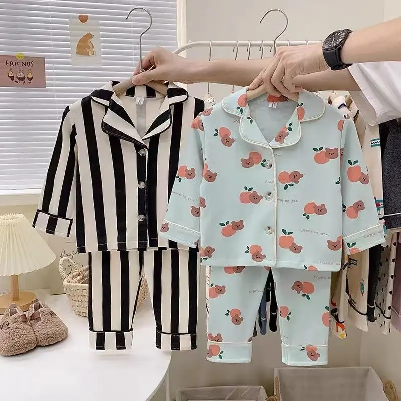 2022fall Home Wear Pajamas Boys and Girls Baby Early Autumn Thin Type Two-Piece Pajamas
2022fall Home Wear Pajamas Boys and Girls Baby Early Autumn Thin Type Two-Piece Pajamas
