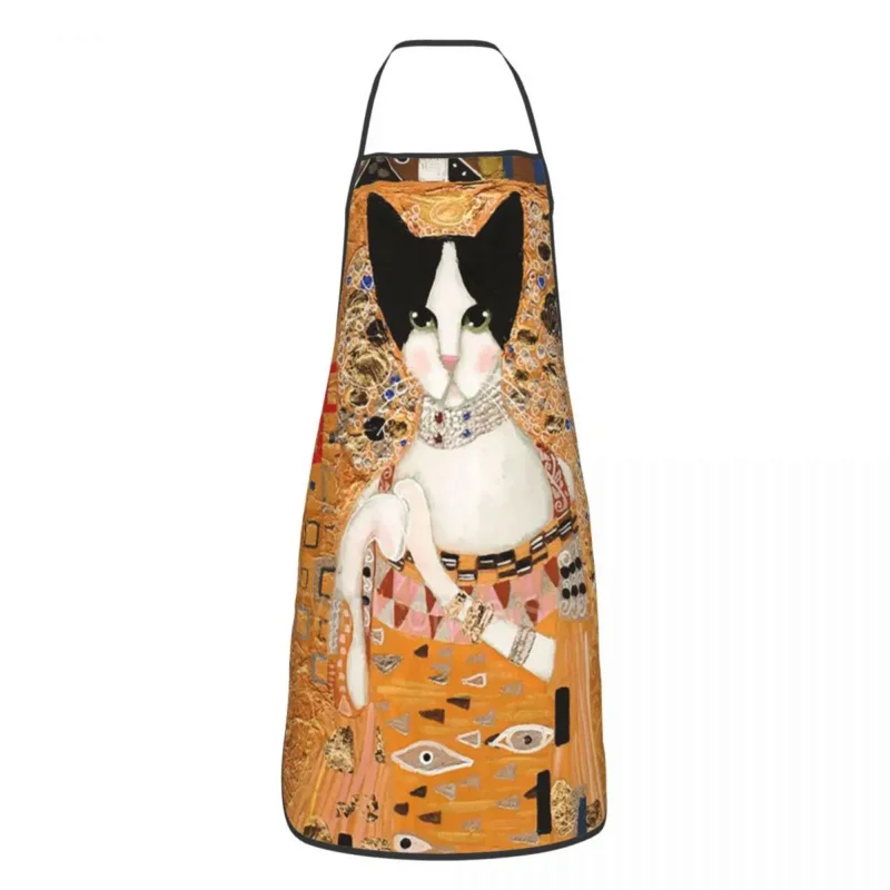 

Фартук с изображением кошки Густава Климта для женщин и мужчин, унисекс, Кухонный Фартук для готовки, шеф-повара