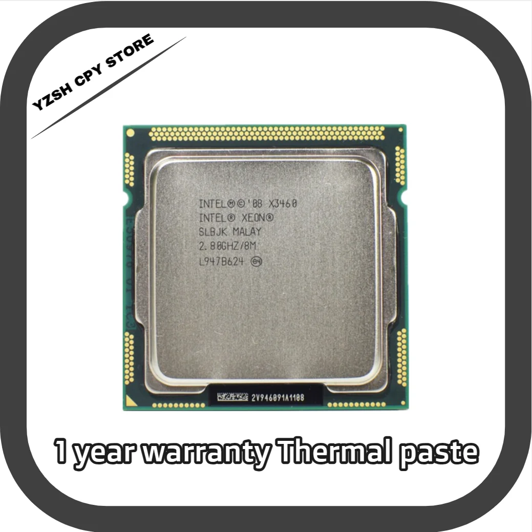 

Intel Xeon X3460 CPU 2.8GHz 8M Quad Core Socket LGA1156 Processor