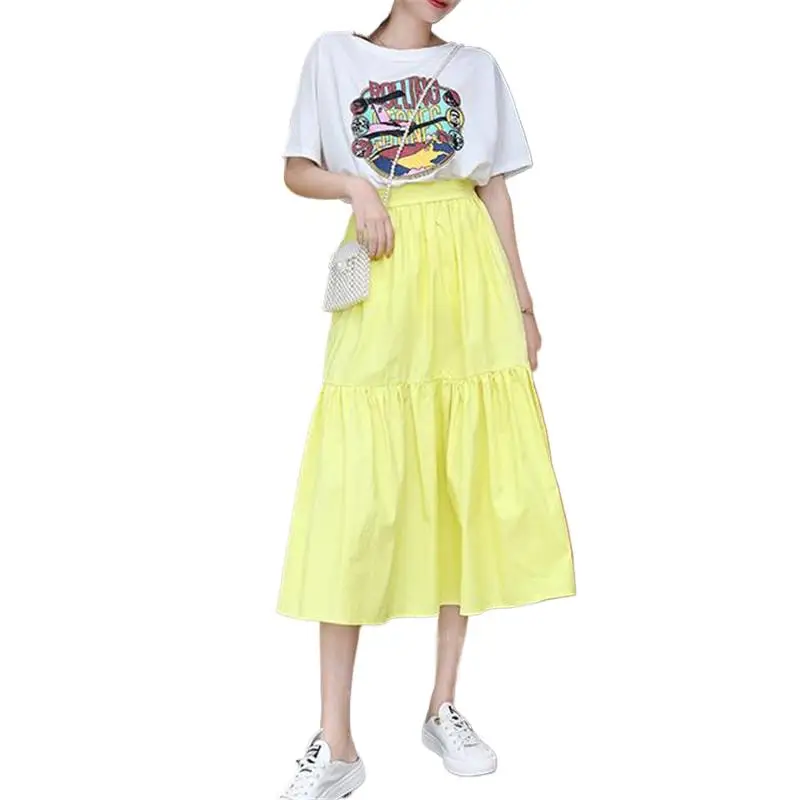 2023 Summer Autumn Women New Fashion Long A-Line Skirts Elastic Waist Vintage Solid Ruffles Loose Party Skirts roupas femininas
2023 Summer Autumn Women New Fashion Long A-Line Skirts Elastic Waist Vintage Solid Ruffles Loose Party Skirts roupas femininas