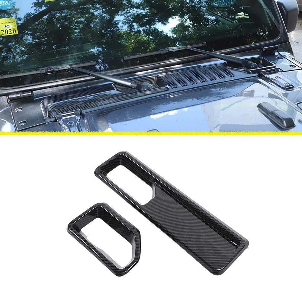 

Front Wiper Base Panel Decoration Cover for Jeep Wrangler JL Gladiator JT 2018-2023 Unlimited Sahara Rubicon Sport Car Accessory