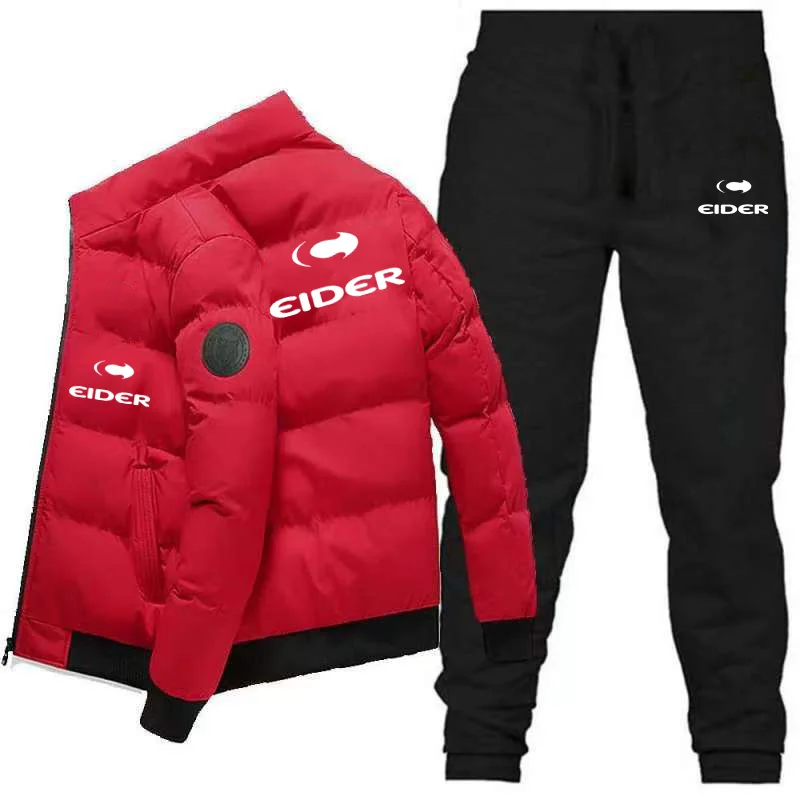 طقم جاكيت وسراويل دافئة مقاومة للرياح بسحاب عالي الجودة للرجال لشتاء 2026 طقم جاكيت وسراويل دافئة مقاومة للرياح بسحاب عالي الجودة للرجال لشتاء 2026