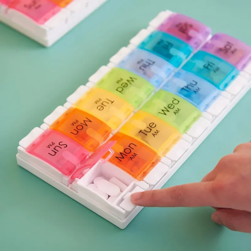 7/14 Days Weekly Pillbox Tablet Holder Medicine Storage Case Drug Container Pill Box Tablet Storage Box Organizer Pill Case
7/14 Days Weekly Pillbox Tablet Holder Medicine Storage Case Drug Container Pill Box Tablet Storage Box Organizer Pill Case